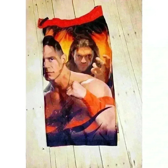 Licensed WORLD WRESTLING RAW Boys Teen Swim Surf Board WWR Shorts size L 14/16 - Picture 3 of 5